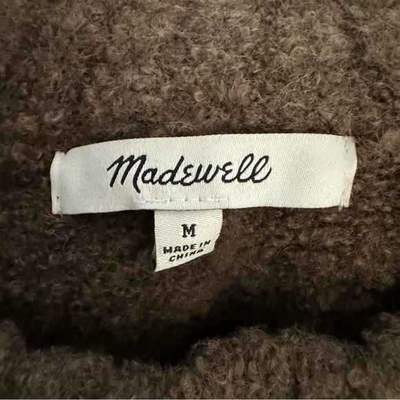 Madewell Bouclé sweater vest in hthr brownstone color size M - Picture 11 of 12